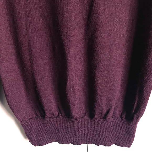 Polo Ralph Lauren Washable Wool Slim Fit V-Neck Sweater in Wine Size M EUC - Picture 15 of 16